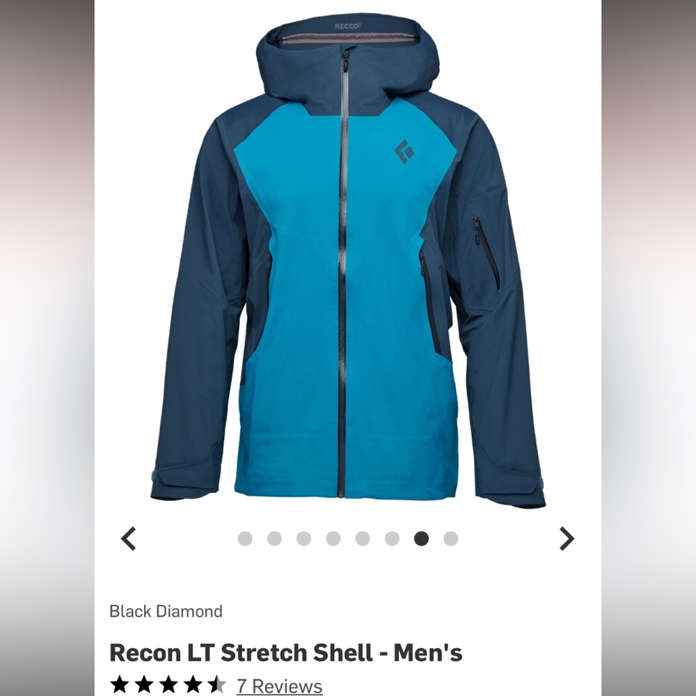 Black Diamond MEN’s blue/indigo snow shell jacket